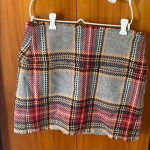 J. Crew Plaid Mini Skirt size 6